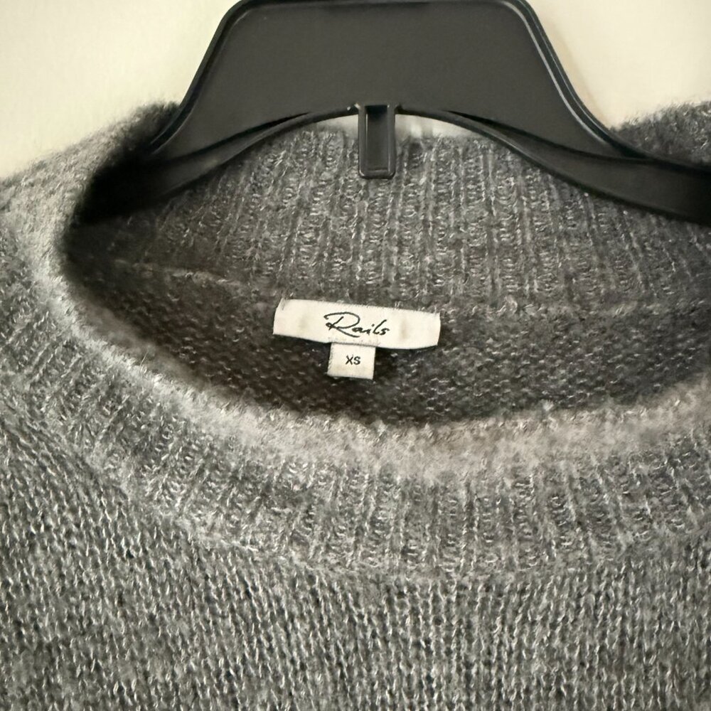 Rails / Ellise Charcoal Stripe Sweater Size Xs - image 5